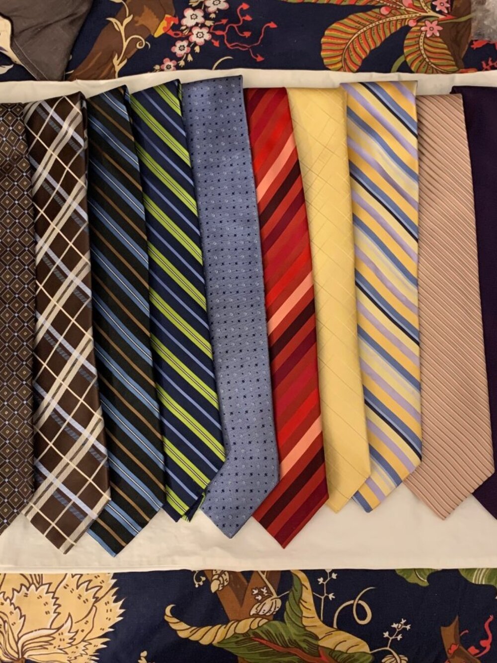 Bulk set of 10 men's ties, multiple brands and colors